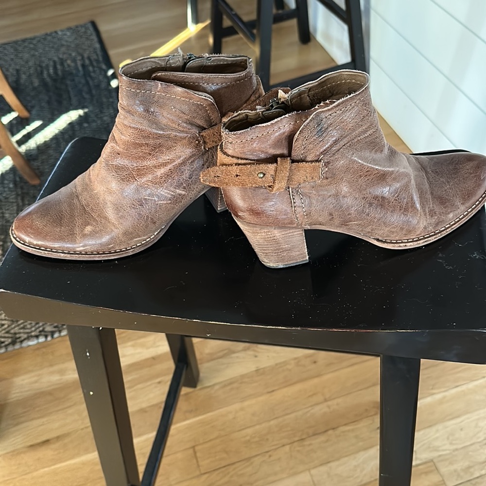 Dolce vida weather look beige western booties slightly worn inside sz 9 - Picture 2 of 7